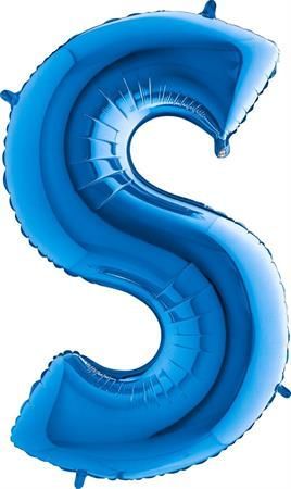 Grabo Nafukovací balónek písmeno S modré 102 cm - - obrázek 1