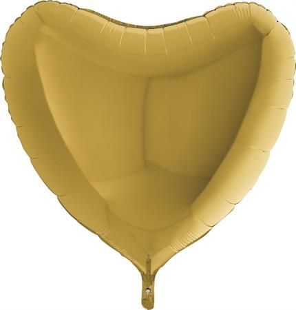 Grabo Nafukovací balónek zlaté srdce 91 cm - - obrázek 1