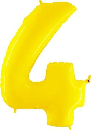 Grabo Nafukovací balónek číslo 4 žlutý 102cm extra velký - - obrázek 1