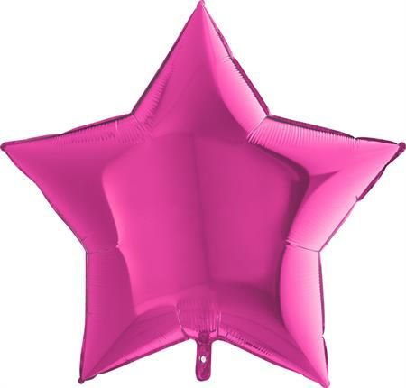 Grabo Nafukovací balónek růžová hvězda 91 cm - - obrázek 1