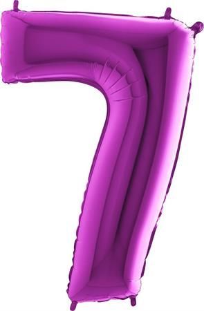 Grabo Nafukovací balónek číslo 7 fialový 102cm extra velký - - obrázek 1