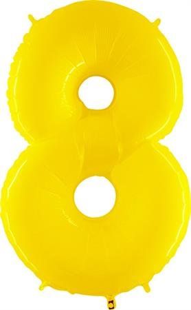 Grabo Nafukovací balónek číslo 8 žlutý 102cm extra velký - - obrázek 1
