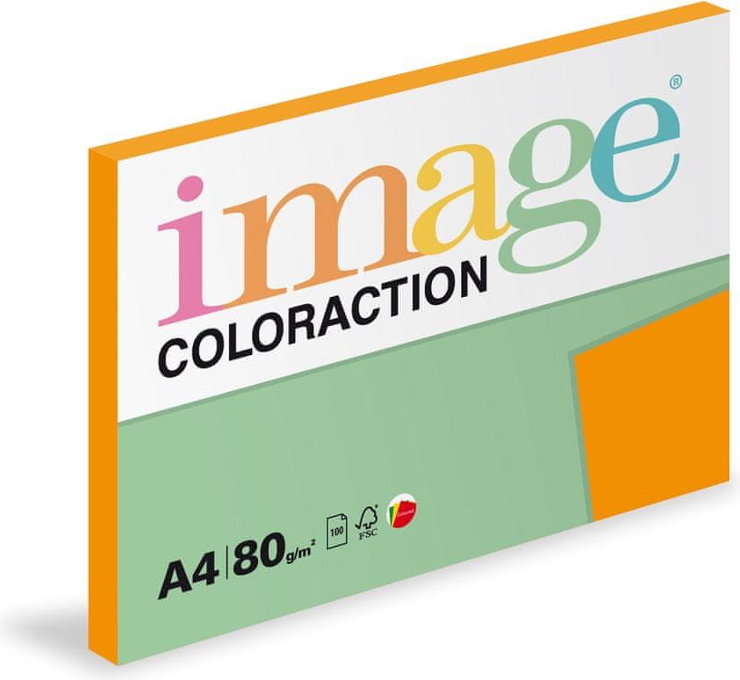 Image Papír kopírovací Coloraction A4 80 g oranžová reflexní 100 listů - obrázek 1
