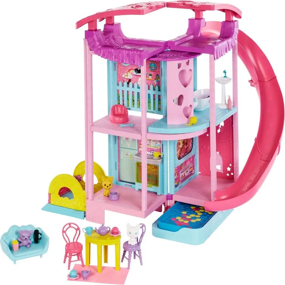 Mattel Barbie Chelsea dům se skluzavkou HCK77 - obrázek 1