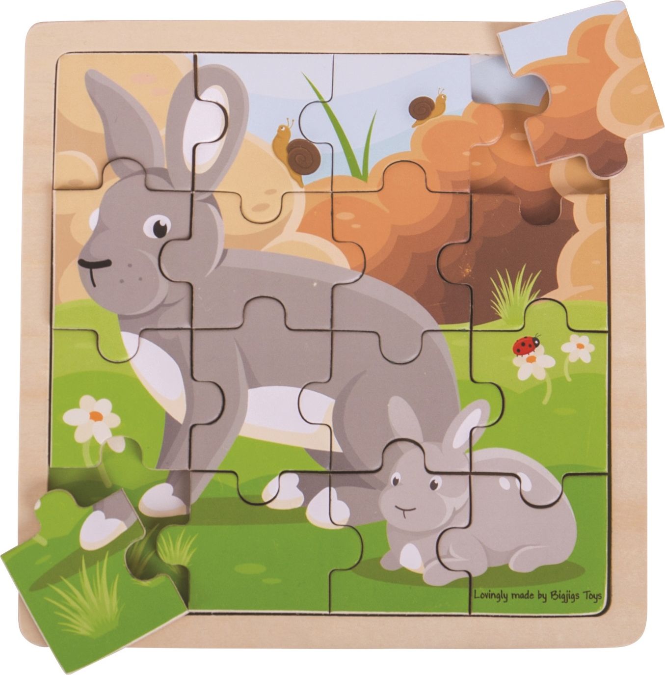 Bigjigs Toys puzzle - Králík s králíčkem - obrázek 2
