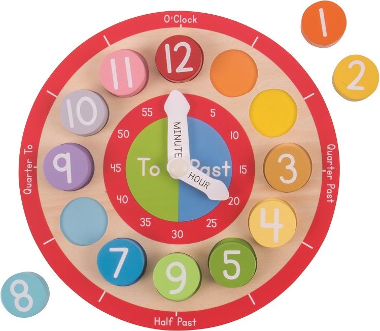 Bigjigs Toys Edukativní hodiny anglické - obrázek 2