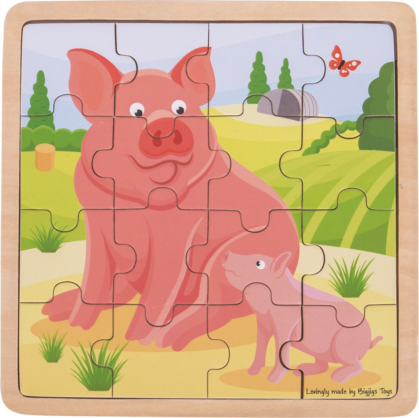Bigjigs Toys puzzle - Prasátko se selátkem - obrázek 1