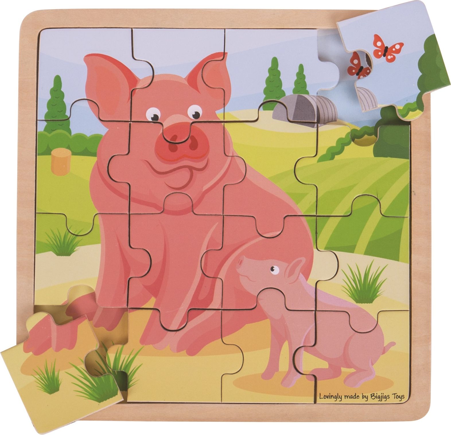 Bigjigs Toys puzzle - Prasátko se selátkem - obrázek 2