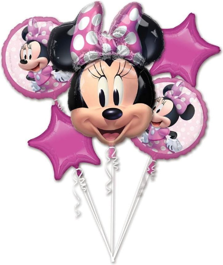 Amscan Fóliový balónek 5ks Minnie - - obrázek 1