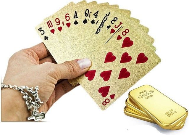 Basic Fun Hrací karty zlaté Praha Plastové 54ks - obrázek 1