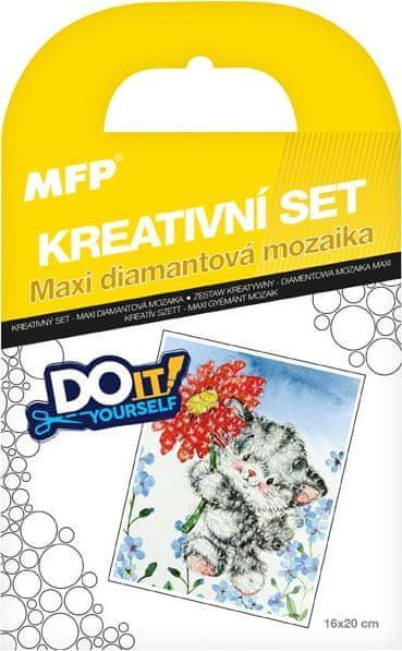 MFP s.r.o. kreativní set - maxi diamantová mozaika kotě 1042140 - obrázek 1
