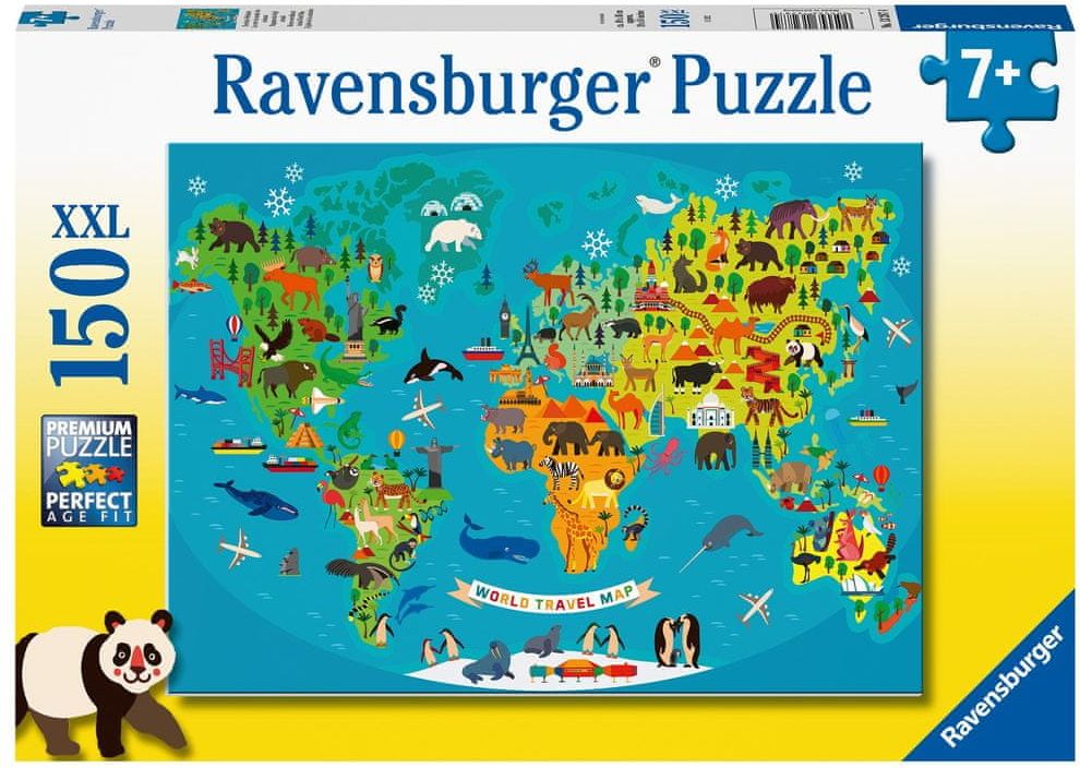 Ravensburger Zvířecí světová mapa 150 dílků - obrázek 1