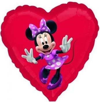 Hollywood Héliový balonek srdce - Minnie Mouse - 46 cm - obrázek 1