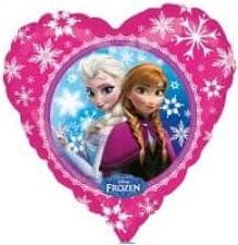 Hollywood Héliový balón srdce - Anna a Elsa - Frozen - 46 cm - obrázek 1