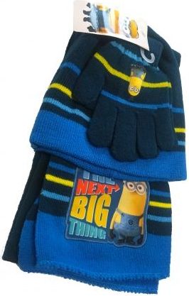Hollywood Set zimního oblečení - Mimoň - tmavě modra - čepice + šála + rukavice - obrázek 1