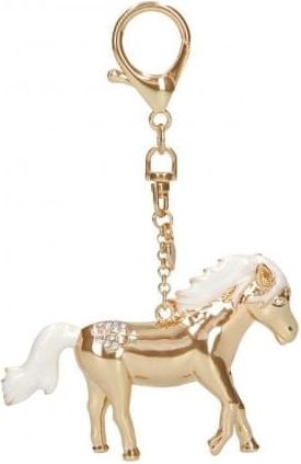 Hollywood Přívěsek kovový - koník Horses Dreams - zlatý - 6,5 cm - obrázek 1
