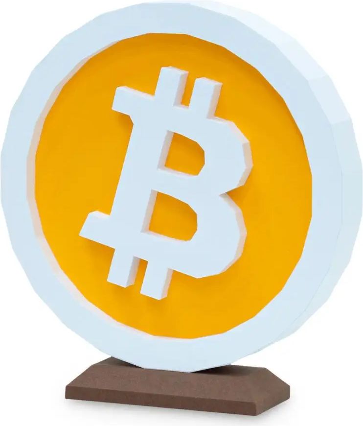 Cut'n'Glue Bitcoin mince – 3D papírový model - obrázek 1