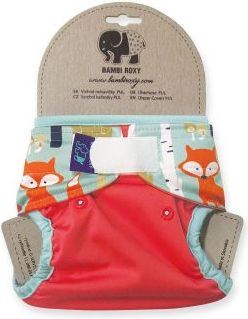 BambiRoxy | Svrchní kalhotky novorozenecké - Foxes on Peach - obrázek 1