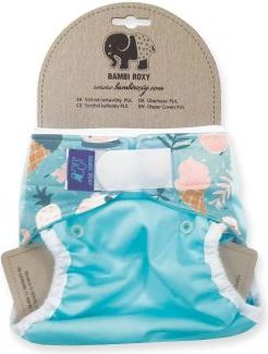 BambiRoxy | Vrchné PUL nohavičky 1-size (new gen) /ZIPS/ - Ice cream on Light blue - obrázek 1