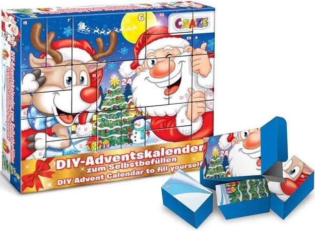 Craze Adventní kalendář s vlastní výplní DIY Santa Claus - obrázek 1