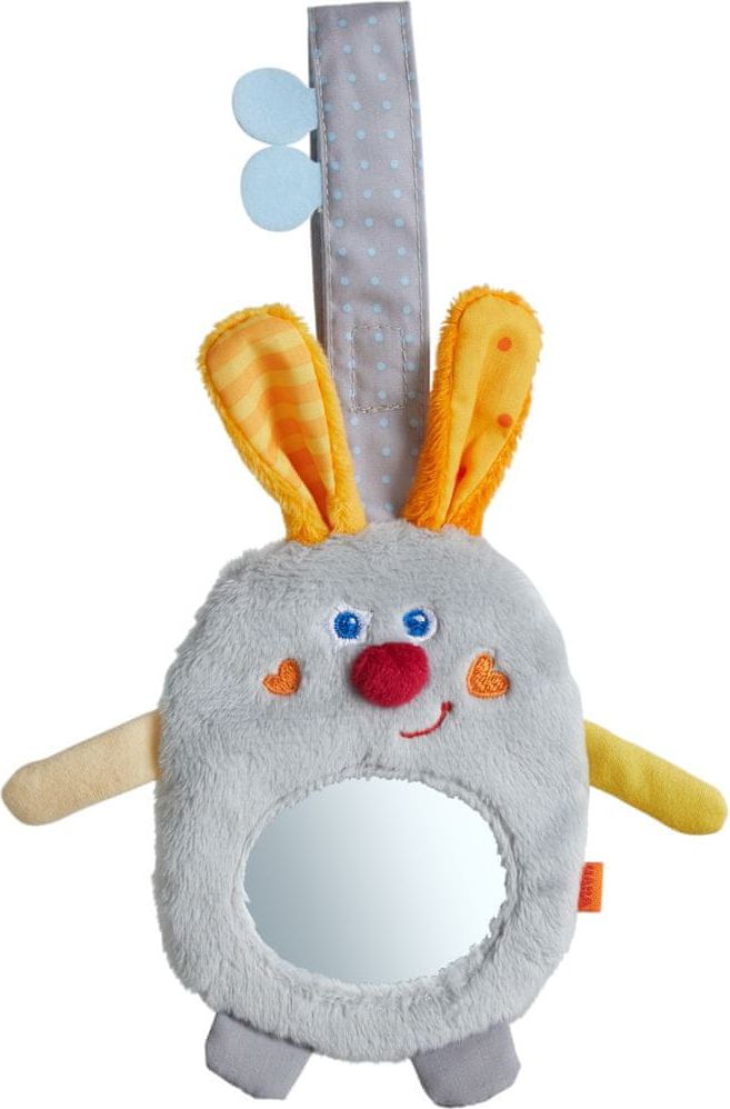 Haba textilní hračka se zrcadlem na zavěšení Zajíček - obrázek 1