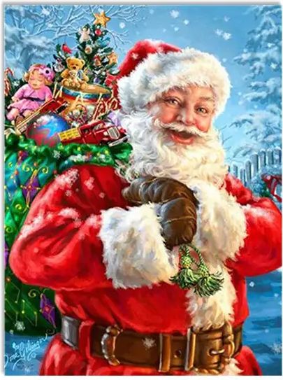 CoolCeny Diamantové malování 5D - Santa Claus