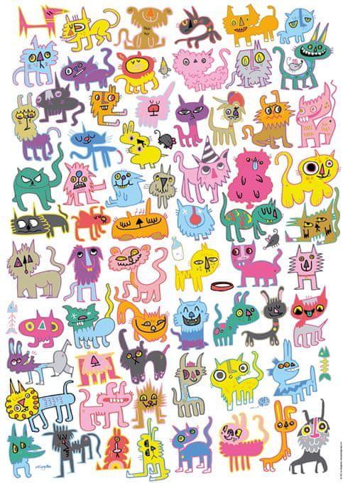 Heye Puzzle Burgerman Doodlecats 1000 dílků - obrázek 1
