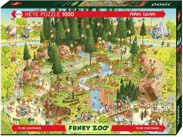 Heye Puzzle Funky ZOO - Black Forest Habitat 1000 dílků - obrázek 1