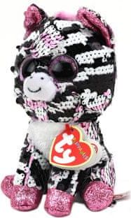 TY Beanie Boos Zoey 15 cm - zebra růžová - obrázek 1
