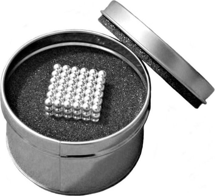AUR Neocube - stříbrné magnetické kuličky v dárkové krabičce - obrázek 1