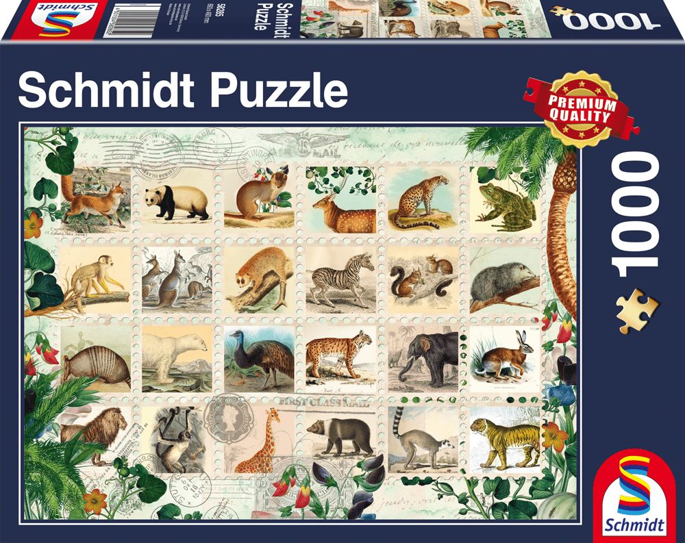 Schmidt Puzzle Wildlife Stamp Collection 1000 dílků - obrázek 1