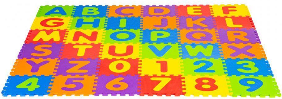 EcoToys Pěnová puzzle podložka s abecedou a čísly | 178x178cm - obrázek 1