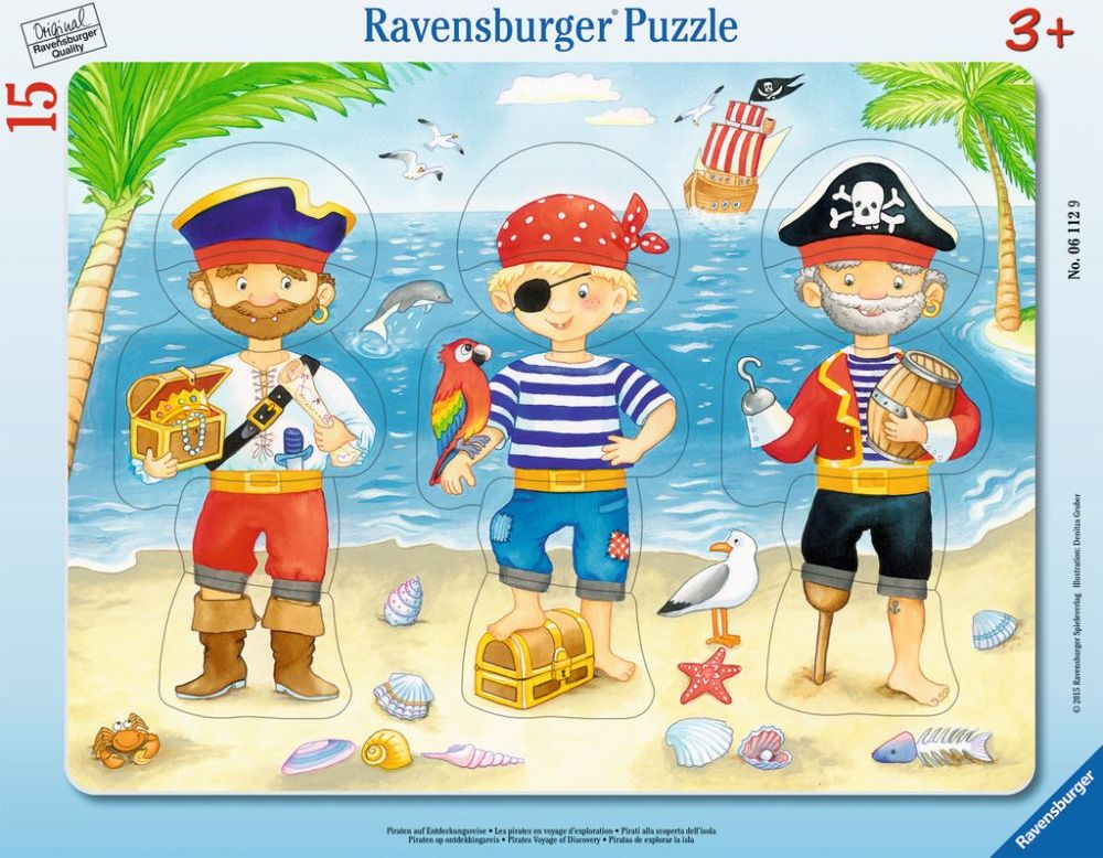 Ravensburger Puzzle Piráti a jejich poklad 15 dílků - obrázek 1