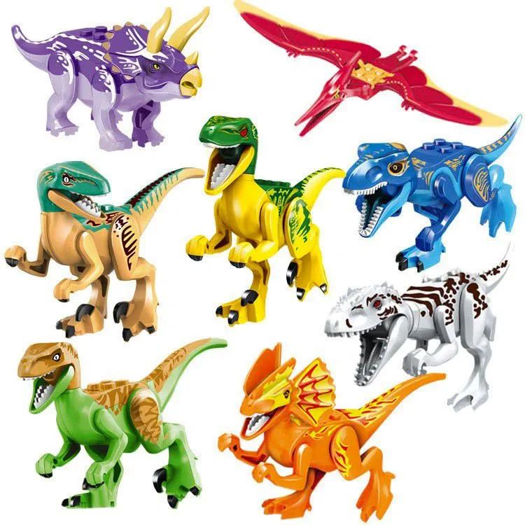 KOPF Figurky Jurský park dinosauři kompatibilní sada 8ks 8cm barevní - obrázek 1