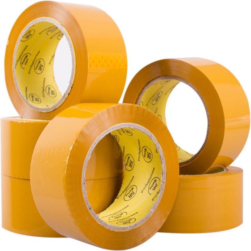 SRMAILING Žlutá lepicí páska 48mm x 92m EXTRA dlouhá ( 6ks ) - obrázek 1