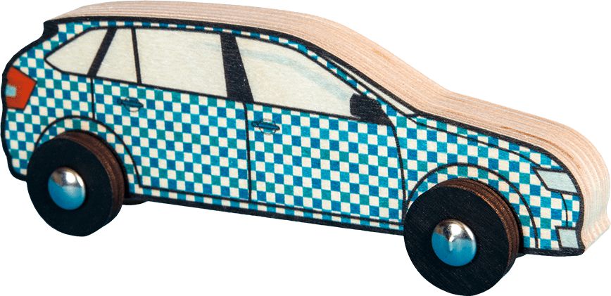Mašek Modré Dřevěné autíčko Esteban - obrázek 1