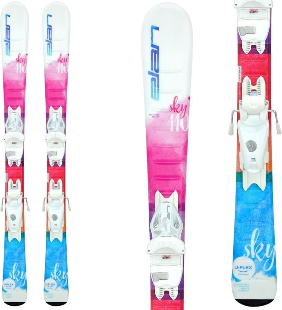Elan Dětské lyže ELAN Sky QS + EL 4.5 Bílá 80 cm - obrázek 1