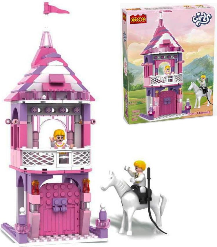 Cogo Girls stavebnice Princezna a princ na bílém koni kompatibilní 167 dílů - obrázek 1