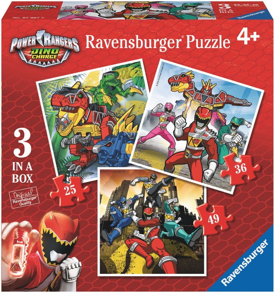 Ravensburger Puzzle Power Rangers 3v1 25 dílků - obrázek 1
