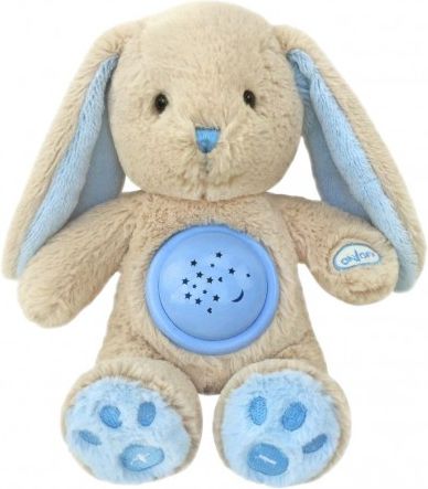 Plyšový usínáček králíček s projektorem Baby Mix modrý, Modrá - obrázek 1