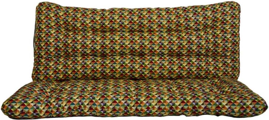 LKV Lomnice Polstr a opěrka na zahradní houpačku - 130 cm - barevná mozaika - obrázek 1