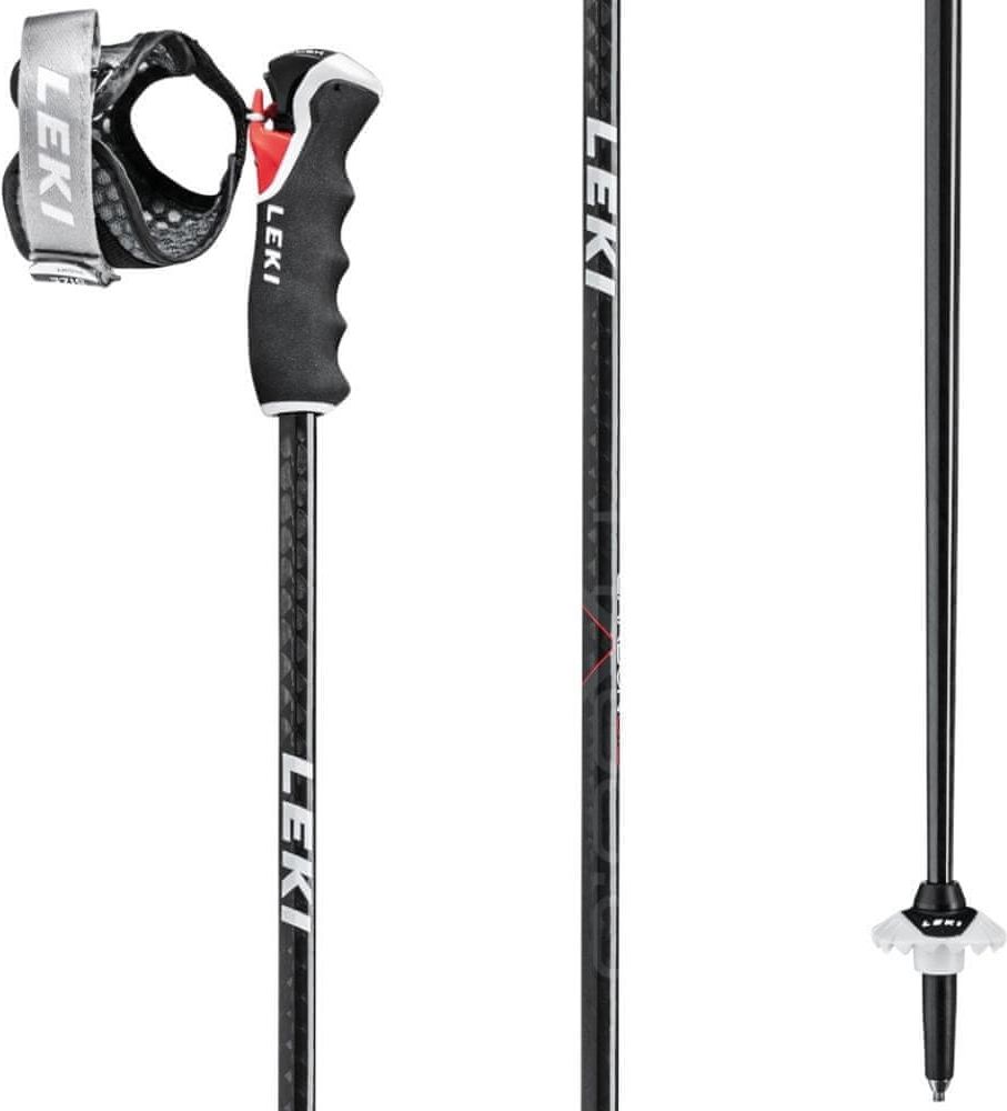 Leki Lyžařské hole LEKI Carbon HX 3D Black Černá 120 cm - obrázek 1