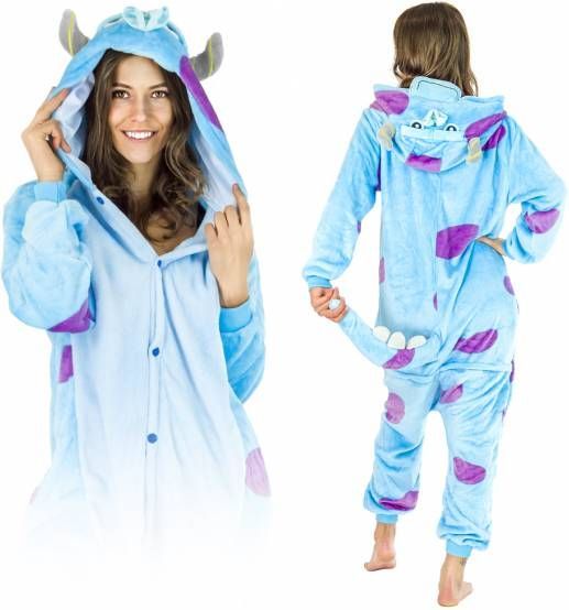 Zolta Sulley – Příšerky s.r.o. KIGURUMI ONESIE TEPLÁKY PYŽAMO KOMBINÉZA KIGU S - obrázek 1