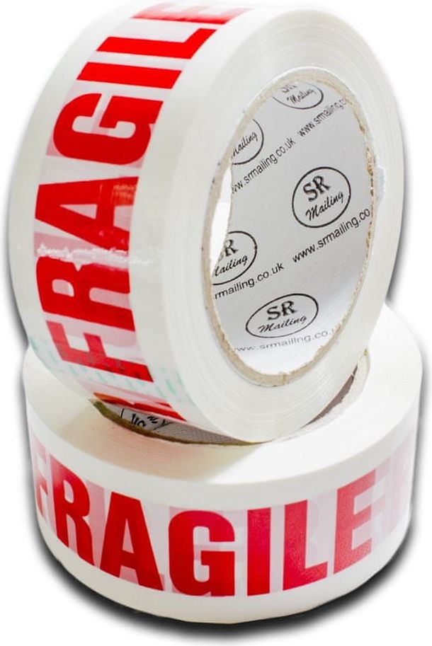 SRMAILING Lepicí páska FRAGILE 48mm x 91m EXTRA dlouhá ( 6ks ) - obrázek 1