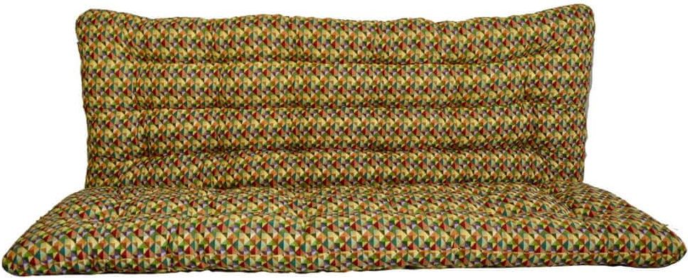Polstr a opěrka na zahradní houpačku - 170 cm - barevná mozaika - obrázek 1