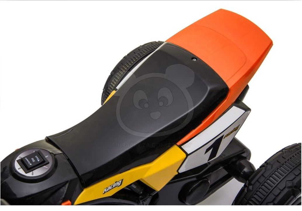 Dětská elektrická motorka GTM2288 - oranžová - obrázek 5