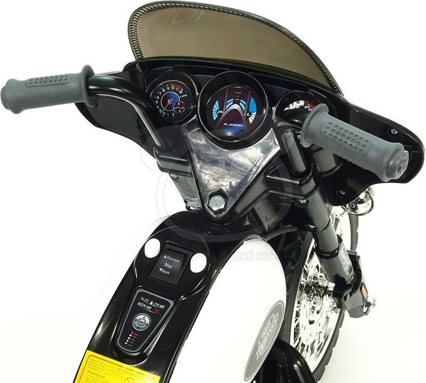 Dětská elektrická motorka Harley 6V - červená - obrázek 5