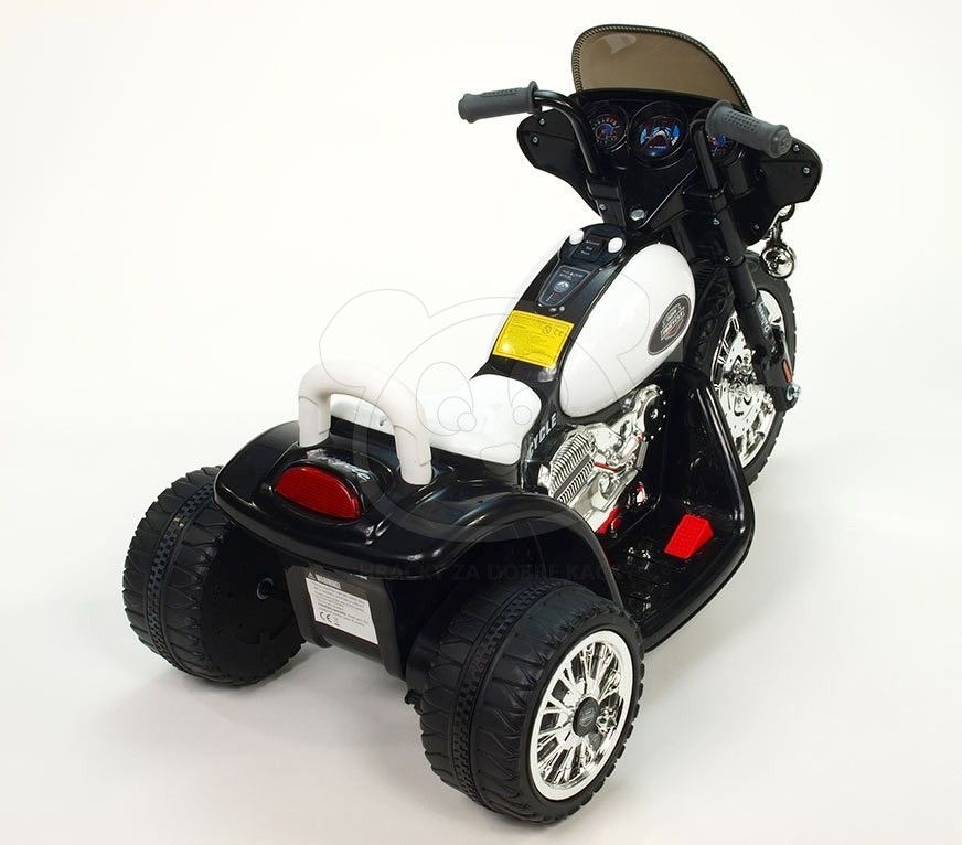 Dětská elektrická motorka Harley 6V - červená - obrázek 6