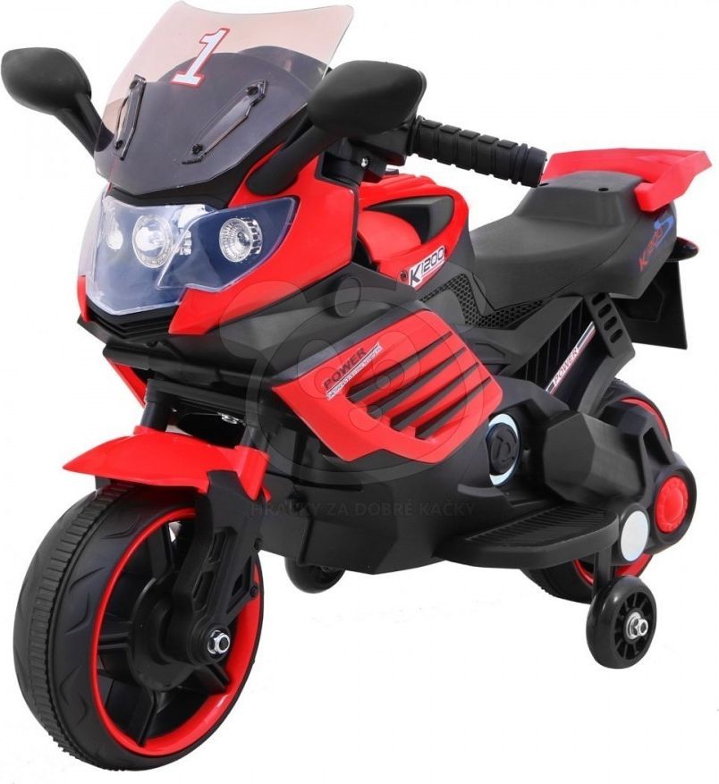 Dětská elektrická motorka SuperBike - červená - obrázek 9