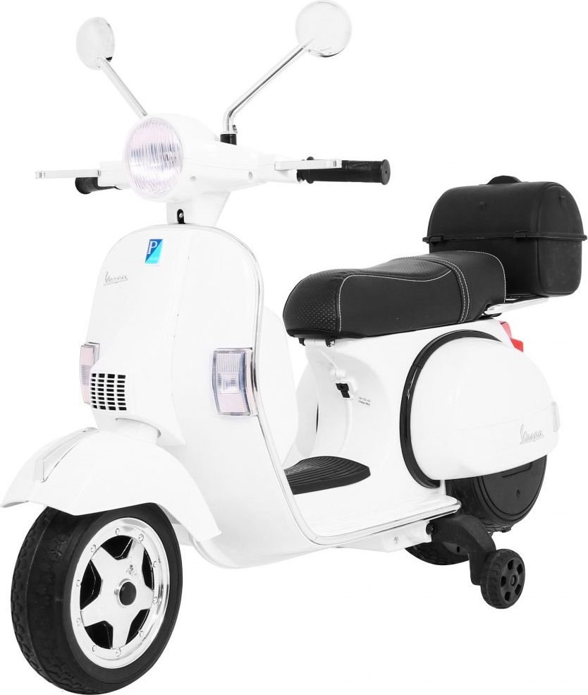 Dětská elektrická motorka Vespa - bílá - obrázek 1